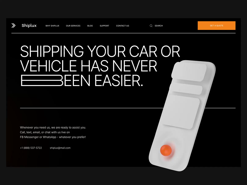Contact page animation for a shipment company  | Lazarev.