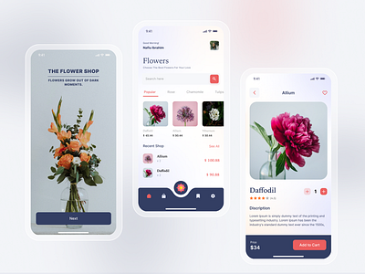 Flower App UI branding design flower app flowers app ui graphic design mobile app ui mockups design motion graphics shopping app ui ui ui design web ui