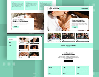 WJD Exclusives Landing Page design digital design jewelry landing page ppc ui unbounce ux