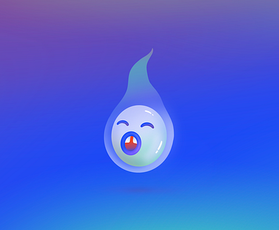 Wisp acnh animal crossing design ghost glow gradient illustration minimal new horizons procreate see through shine shiny spooky transparent wisp