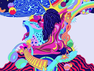 Music art art branding design flat illustration illustrator logo music vector vectorillustration web