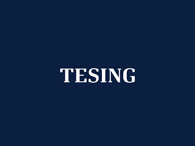 Logo Tesing logo typographic logo visual identity