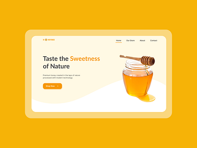 Honey Bee Landing Page Design design ui ux