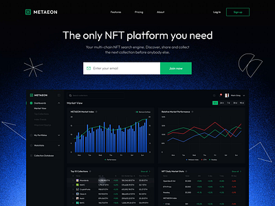 UI/UX design of the Multi-chain NFT platform animation blockchain crypto cryptocurrency darkmode dashboard finance graphs investment marketplace metaverse nft tokens ui ux