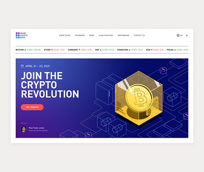 Miami Crypto Expo Concept - Web landing page ui web design