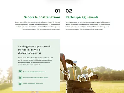 Golf Club Divi Layout branding design divi illustration logo ui web wordpress wordpress blog wordpress design