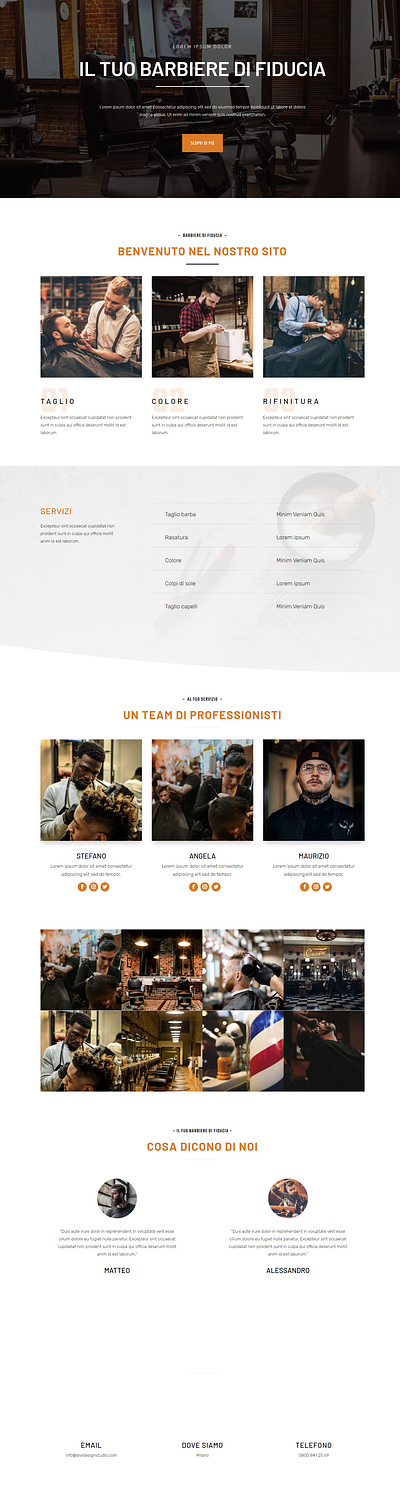 Barber Shop Divi Layout branding design divi illustration logo ui web wordpress wordpress blog wordpress design