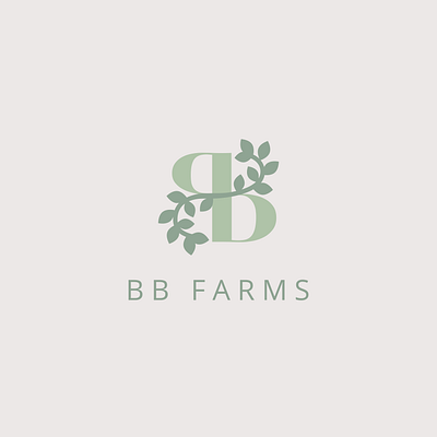 BB Farms Logo b b monogram bb brand branding environmental farm farming farms growth initials leaves letter b logo nature olive olives plant plants vines