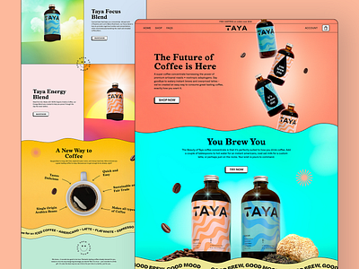 Taya Home Page Design banner banner design branding design illustration logo ui ui design web design website