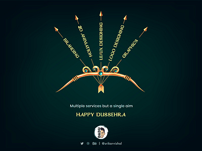 Happy Dussehra 2021 3d animation art artist branding design designer dribble graphic graphic design illustration logo motion graphics ui uiux