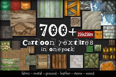 700+ Cartoon Texture set 2d cartoon game games graphic design low poly textures ui