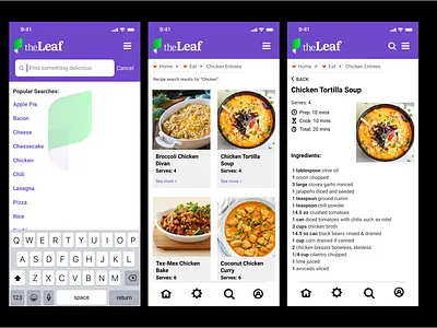 The Leaf app branding design ui ux