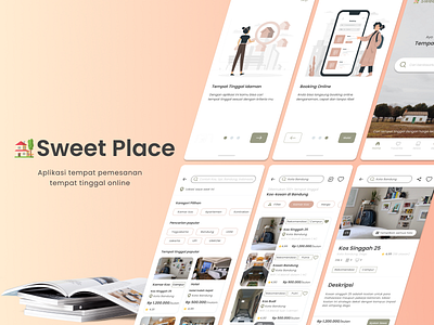 Residence Booking App (Sweet Place) booking design home mobile online place ui ux