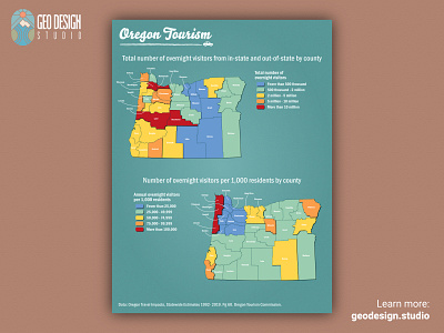 Oregon Tourism design illustration illustrator map art map design maps oregon tourism