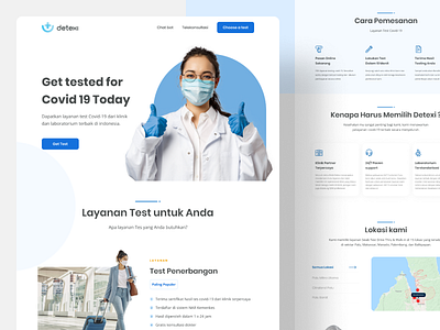Detexi Web Design covid design ui health landingpage minimalist modern ui ui design ux website website design