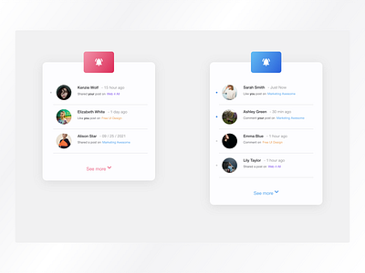 Activity Feed activity feed design ui ux web website