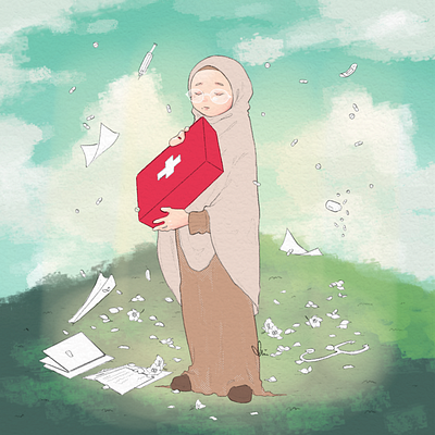 𝗝𝗶𝗸𝗮 𝗞𝗶𝘁𝗮 𝗕𝗲𝗿𝗯𝗲𝗱𝗮⁣ 2d concept art hijab humanbeing illustration islam muslim purpose