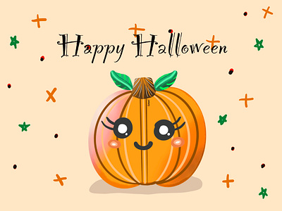 Spooky pumpkin art artwork design halloween illustration illustrator postcard pumpkin spooky vector