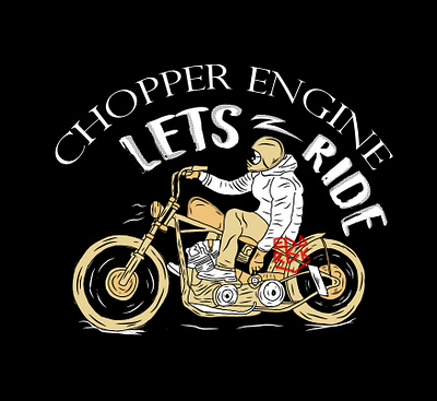 chopper engine design graphic design illustration vector