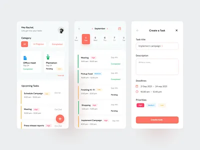 Task Manager concept ui design task manager ui ux