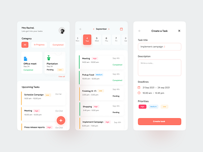 Task Manager concept ui design task manager ui ux