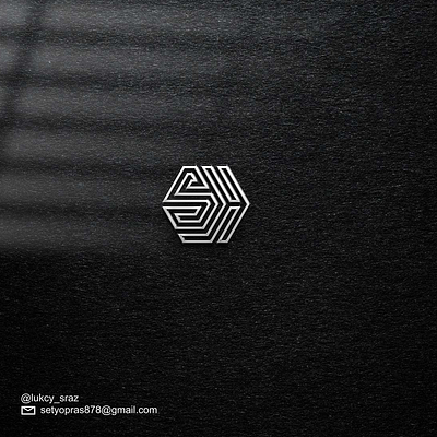 SH hexagon monogram logo