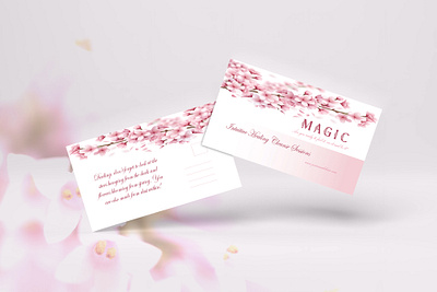 Floral Postcard calm floral hearing cleanse magic pink pink and white postcard serene therapy white