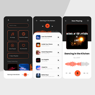 Musically branding graphic design ui