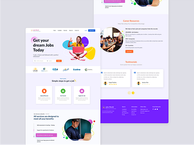 Jobz Worlds web design design finder jobs screens template ui ux web