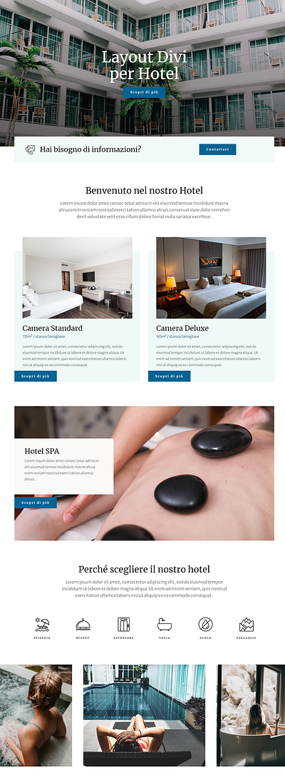 Hotel Divi Layout branding design divi illustration web wordpress wordpress blog wordpress design