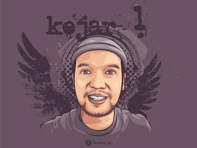 Kejar ! coreldraw design illustration indonesia lineart portrait vector