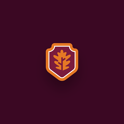 Oak Leaf and Shield Logo acorn autumn brand branding fall fire forest forestry hunting leaf leaves lodge logo oak leaf oak tree outdoors red oak shield white oak woods