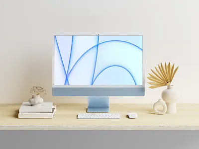 M1 iMac Mockup desktop devices display graphic design imac mockup monitor presentation responsive showcase