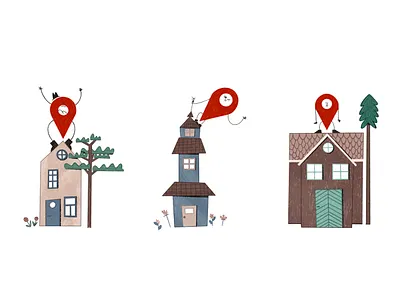 Location character characterdesign cheerful design art digital2d dribbblers empty state flat illustration flatdesign funny graphic happy home illustration incpiration location map minimal web illustration
