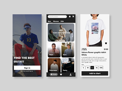 Fashion Store App design graphic design ui ux