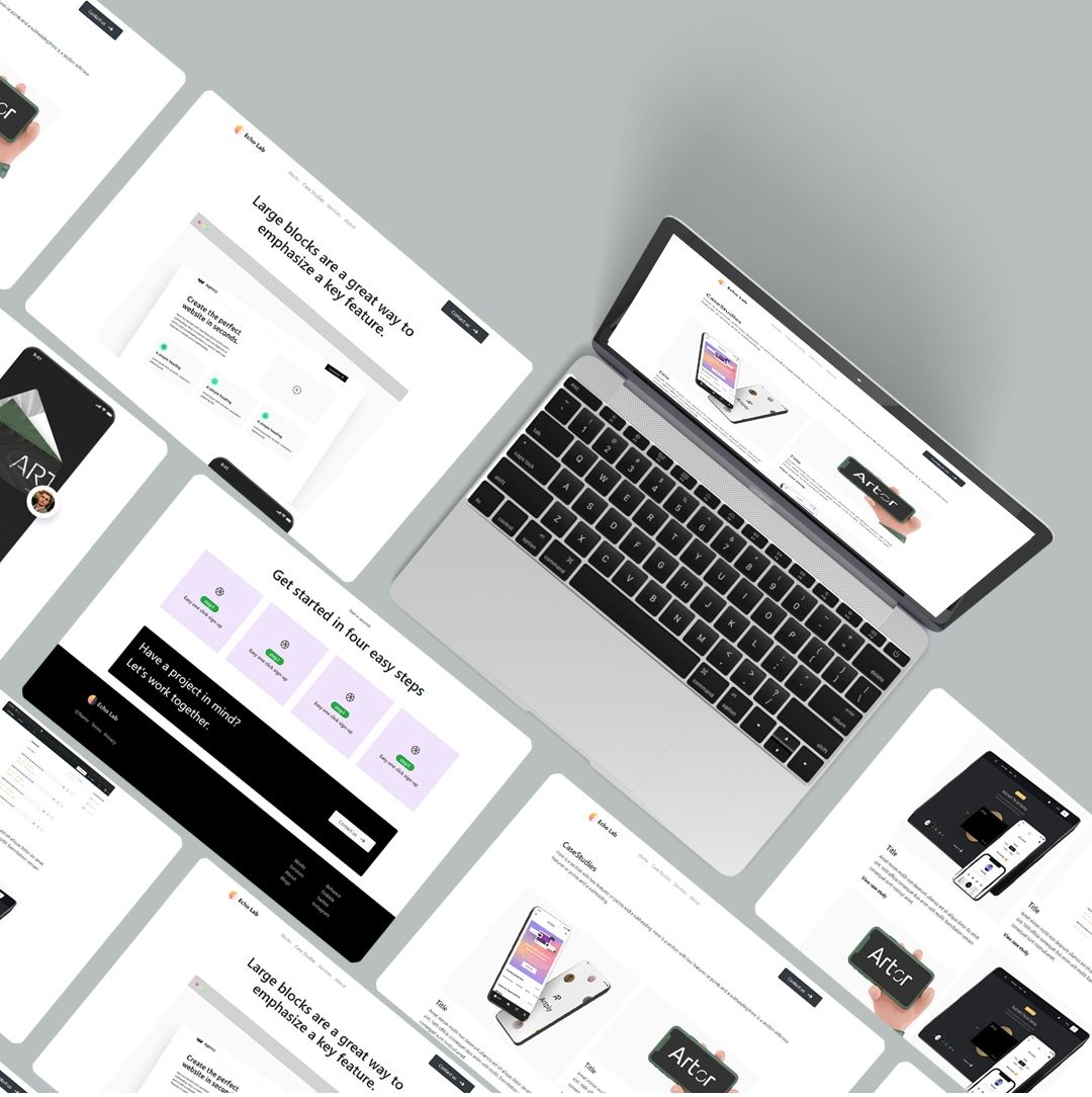 Echo Lab - Landing Page app design website graphic design landing page web website