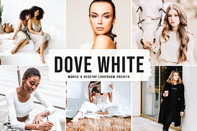 Dove White Mobile & Desktop Lightroom Presets modern presets