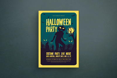 Halloween Party catalog clean design flyer poster flyer set ghost halloween halloween flyer halloween poster illustration indesign magazine night print printable pumpkin scary template treat trick