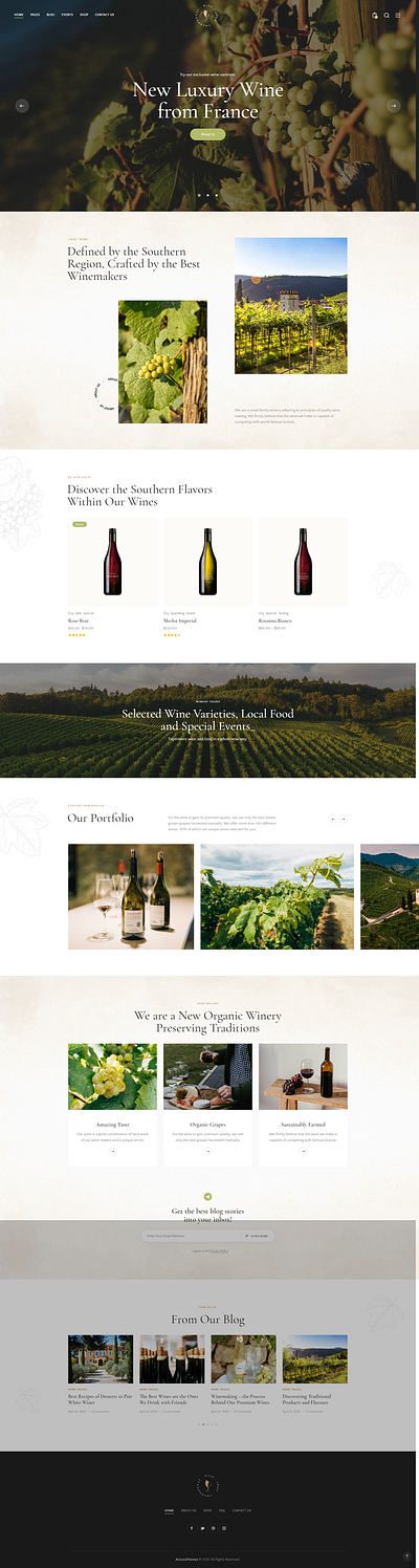 Chardonnay - Wine Store & Vineyard WordPress Theme blog business design illustration logo ui web design webdesign wordpress wordpress theme wordpress themes