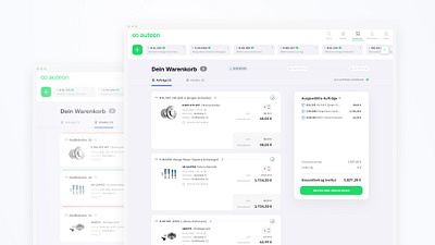 auteon – cart & suppliers – user interface agency automotive branding cart design logo shop software spareparts suppliers ui userfriendly ux web website