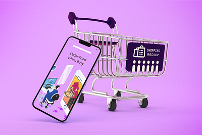 iPhone 13 Shopping Mockups abstract apple clean device display iphone iphone 13 iphone 13 pro mockup phone phone mockup presentation realistic shop shopping simple smartphone theme ui ux