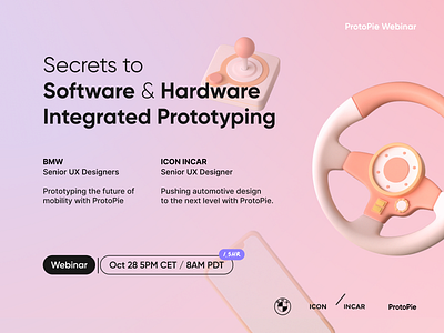 [Webinar] Secrets to Software & Hardware Integrated Prototyping animation automotive automotivedesign automotiveindustry interactiondesign nocode productdesign protopie prototype prototyping ui uidesign ux uxdesign