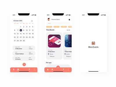 Planner Events Mobile App iOS UI app apple design events events app ios ios app ios ui minimal minimalism mobile app mobile app design pink ui ui design yellow