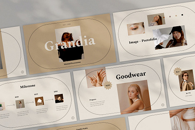 Grandia abstract branding concept creative deck design google google slides illustration keynote multipurpose pitch pitch deck powerpoint presentation purpose template ui vector web development