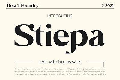 Stiepa | Modern Serif & Bonus Sans