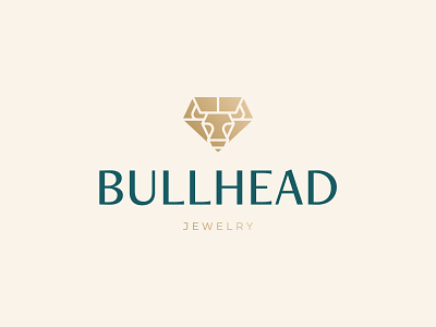 Bullhead Jewelry Logo Design brand branding bull design diamond head icon jewel jewelry logo logodesign minimal ox