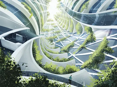 Underground city 2d art bear cartoon character concept design flat design girl illustration school texture traditional art