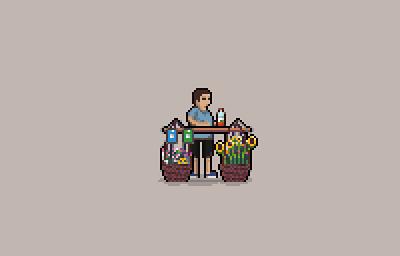 Pixel | Flower Hawker aseprite illustration pixel pixelart