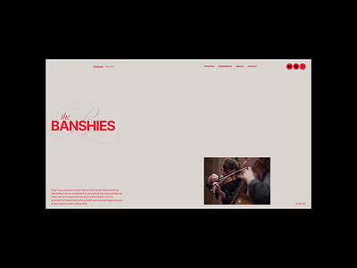 The Banshies [Launch Day] art direction branding figma graphic design grid gsap interaction layout minimal motion music scroll typography ui uidesign visual design web design webdesign webflow website