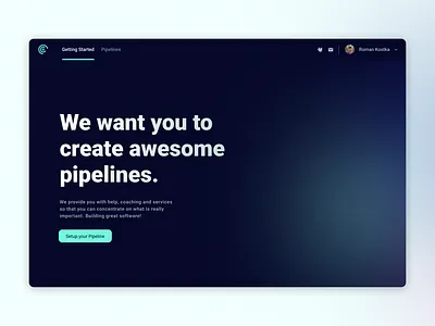 Pipelines blurry cicd concept interface navigation pipelines sidebar table ui ux